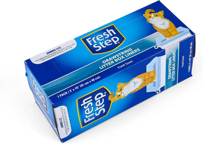 Drawstring Litter Box Liners Scented, Jumbo Size, 36" X 19" - 15 Count