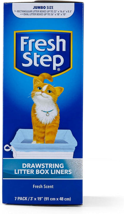 Drawstring Litter Box Liners Scented, Jumbo Size, 36" X 19" - 15 Count